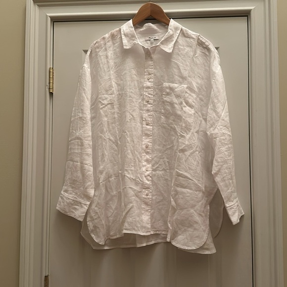 Madewell The Oversized Shirt White SzXL - Picture 6 of 12